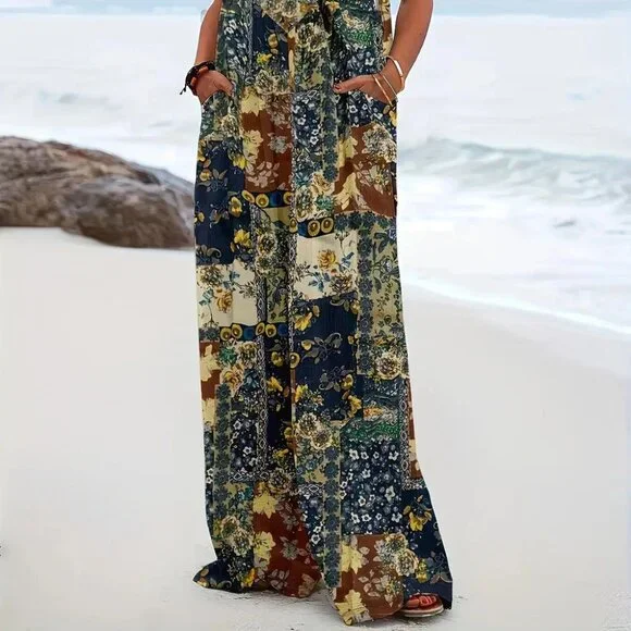 LADIES PATCHWORK JUMPSUIT NWT - Picture 5 of 8